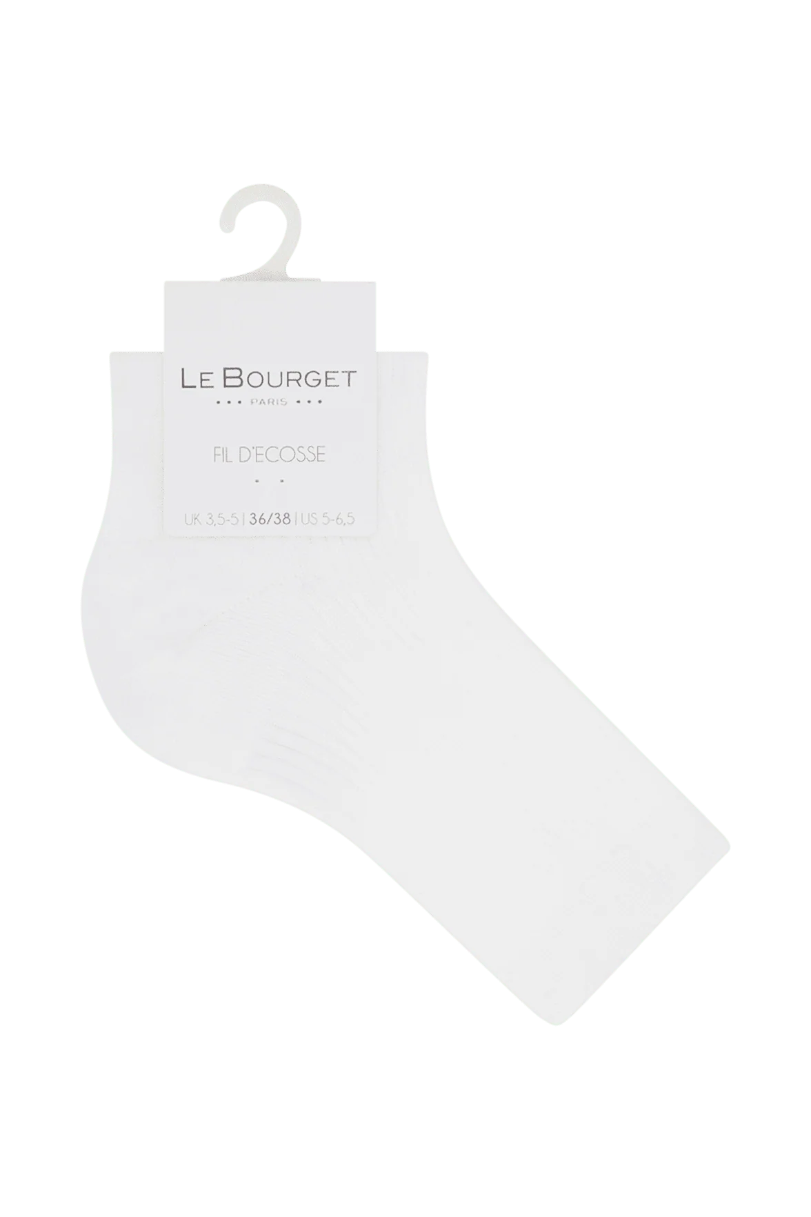 Socquettes Fines Côtes Fil d'Écosse - Blanc - Image 3