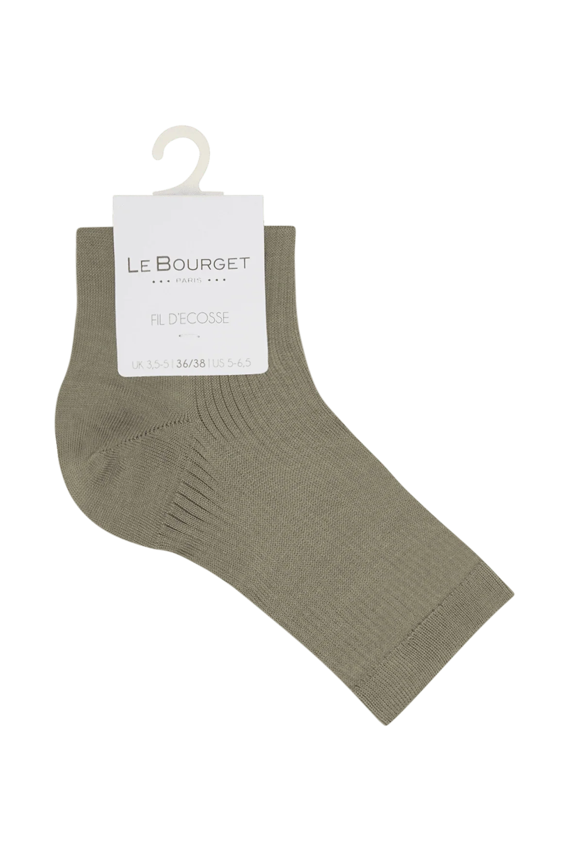 Socquettes Fines Côtes Fil d'Écosse - Kaki - Image 3