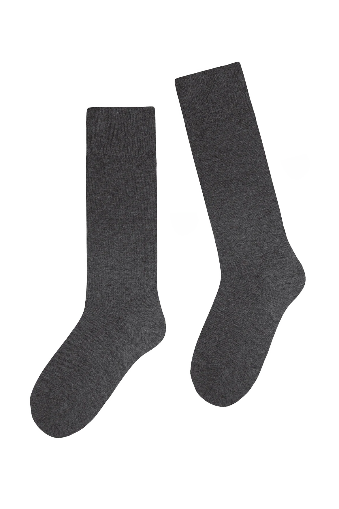 Chaussettes Unies Hautes Modal et Cachemire - Anthracite