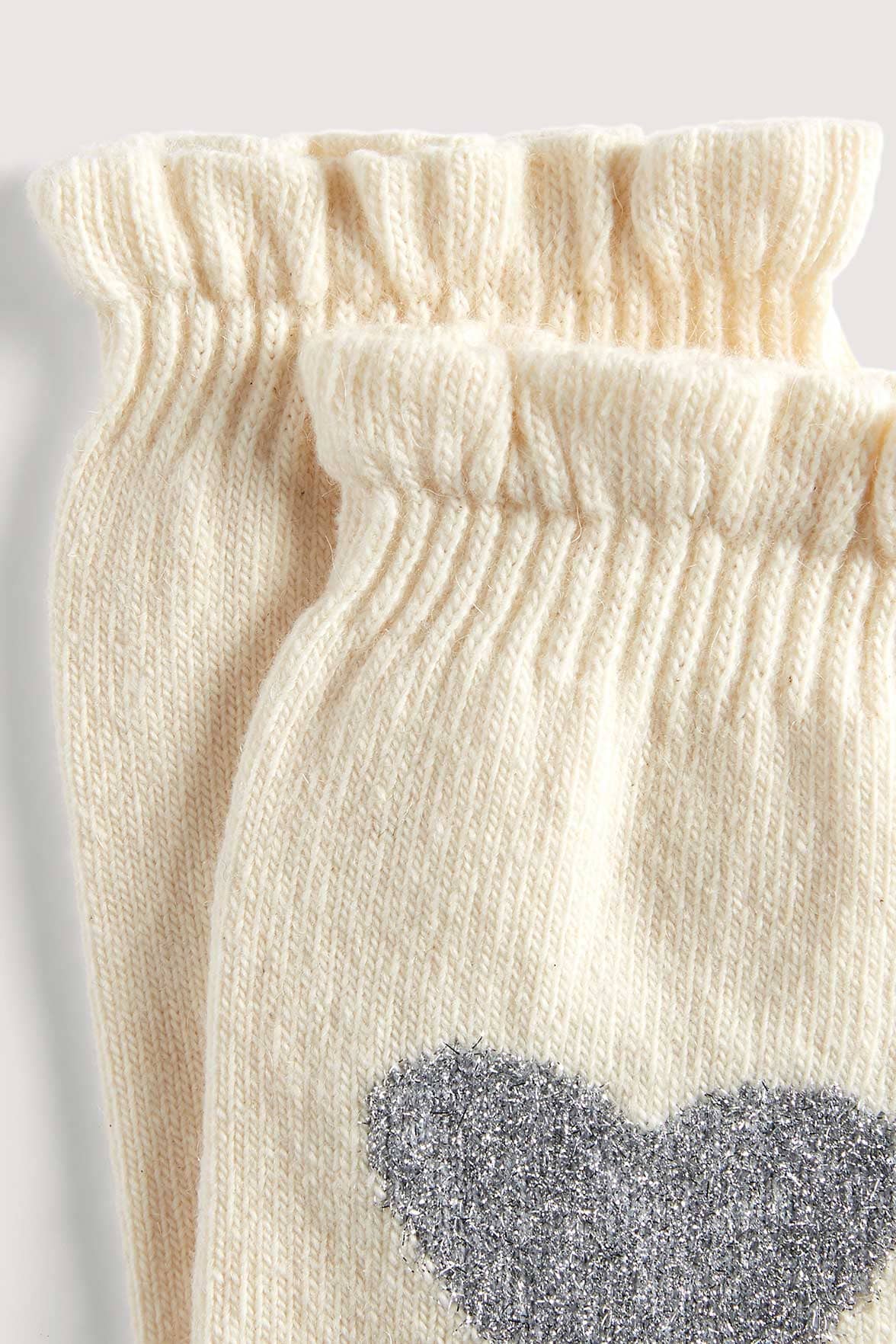 Chaussettes Fantaisies Motif Coeurs Lurex - Naturel - Image 4