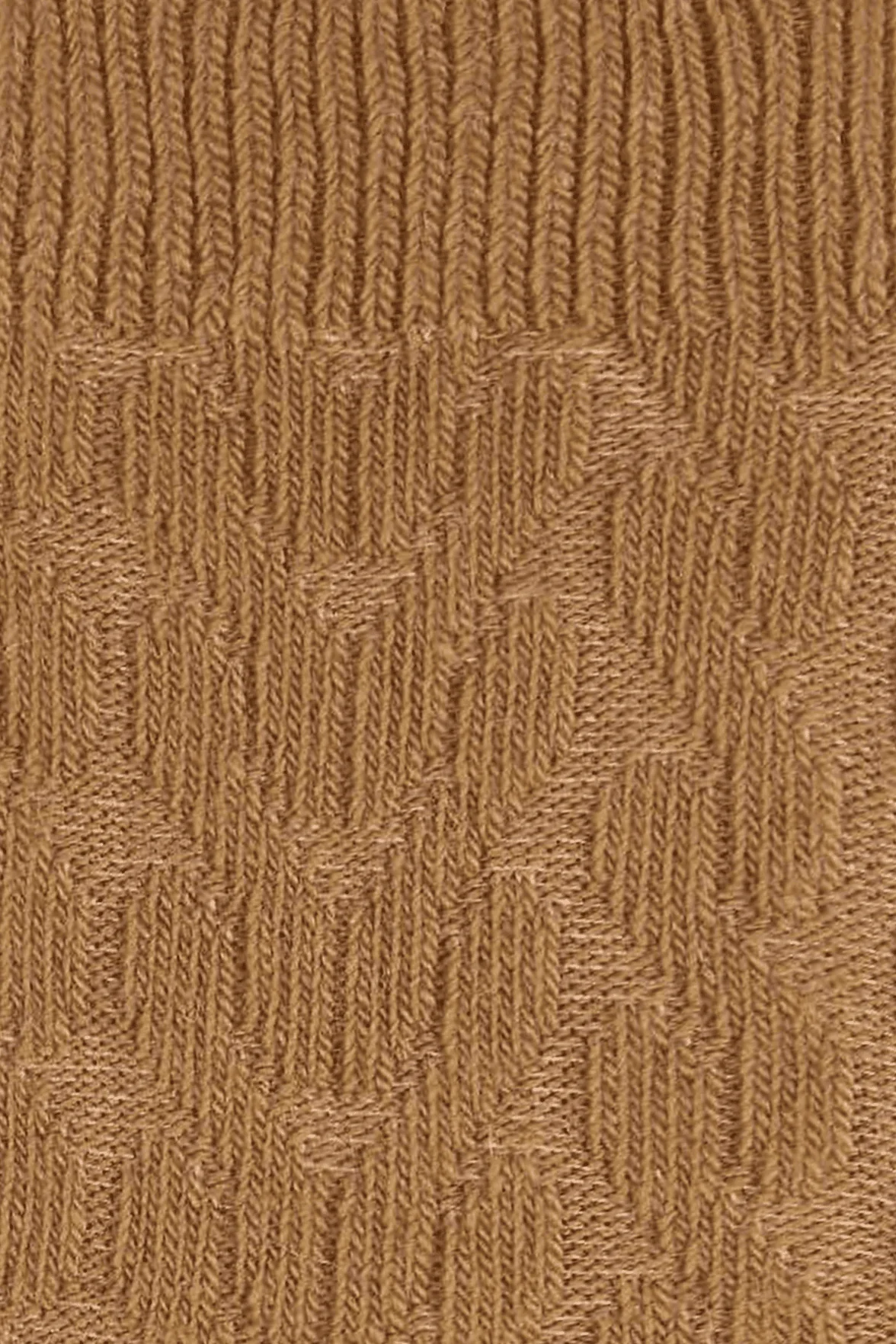 Chaussettes Motif Torsades en Coton et Laine d'Alpaga - Biscuit - Image 2