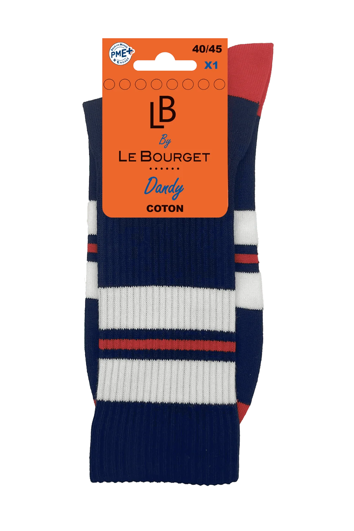 Chaussettes Fantaisies Homme Lignes Sportives - Marine - Image 2