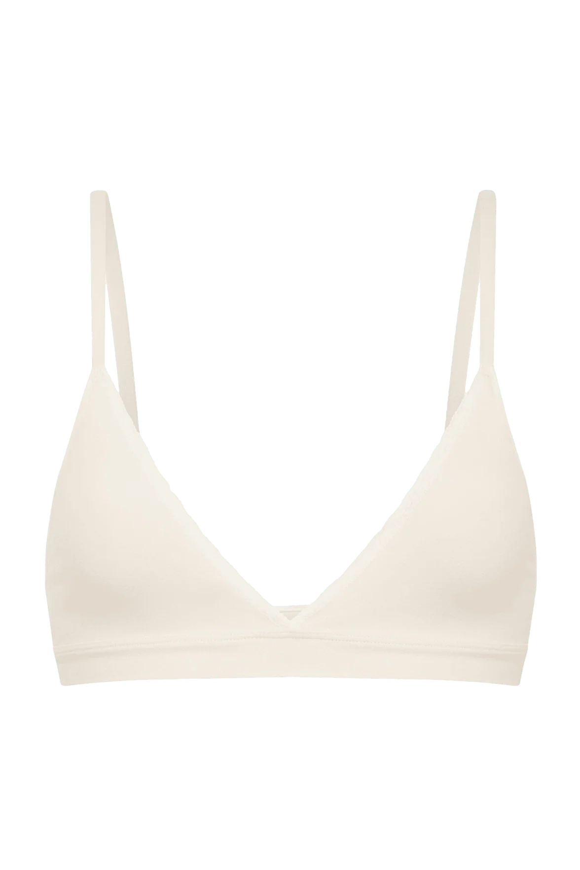 Brassière Bretelles Fines Finition Dentelle Oh Mademoiselle - Naturel