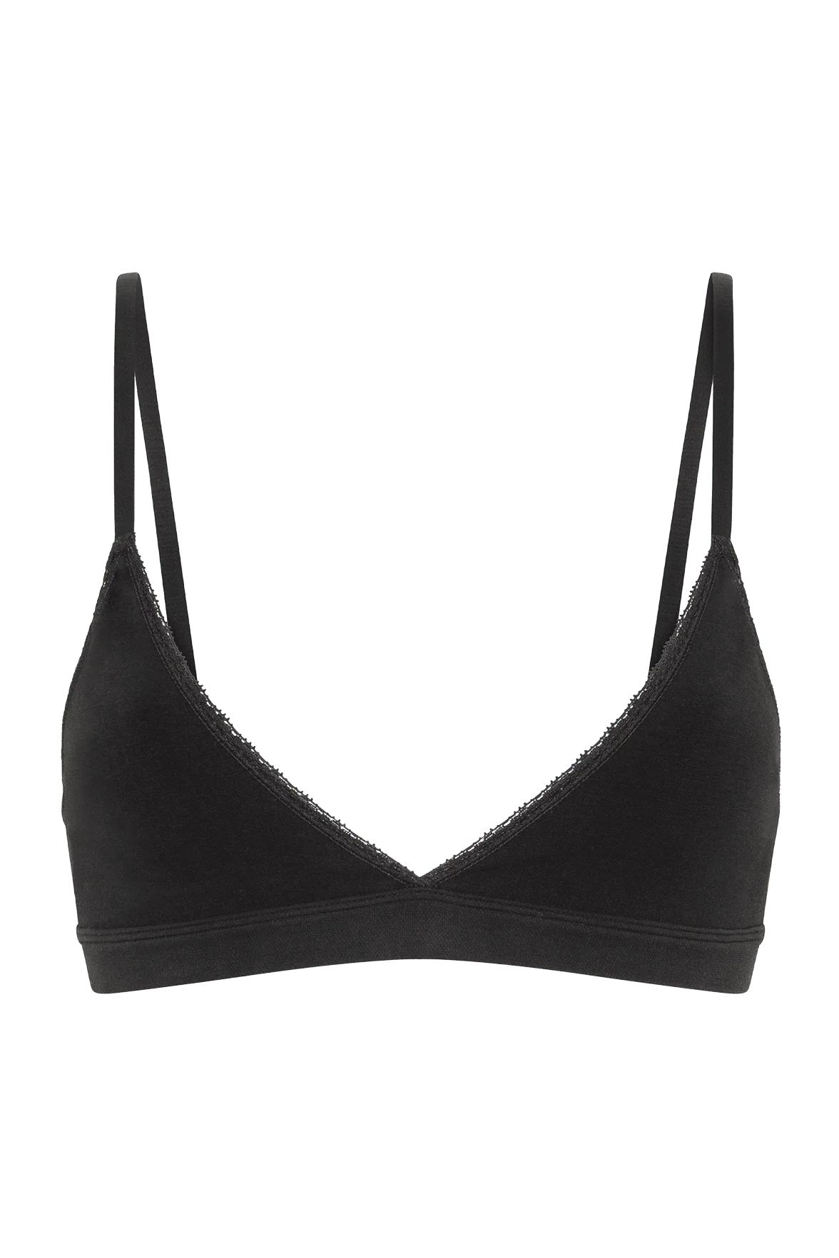 Brassière Bretelles Fines Finition Dentelle Oh Mademoiselle - Noir