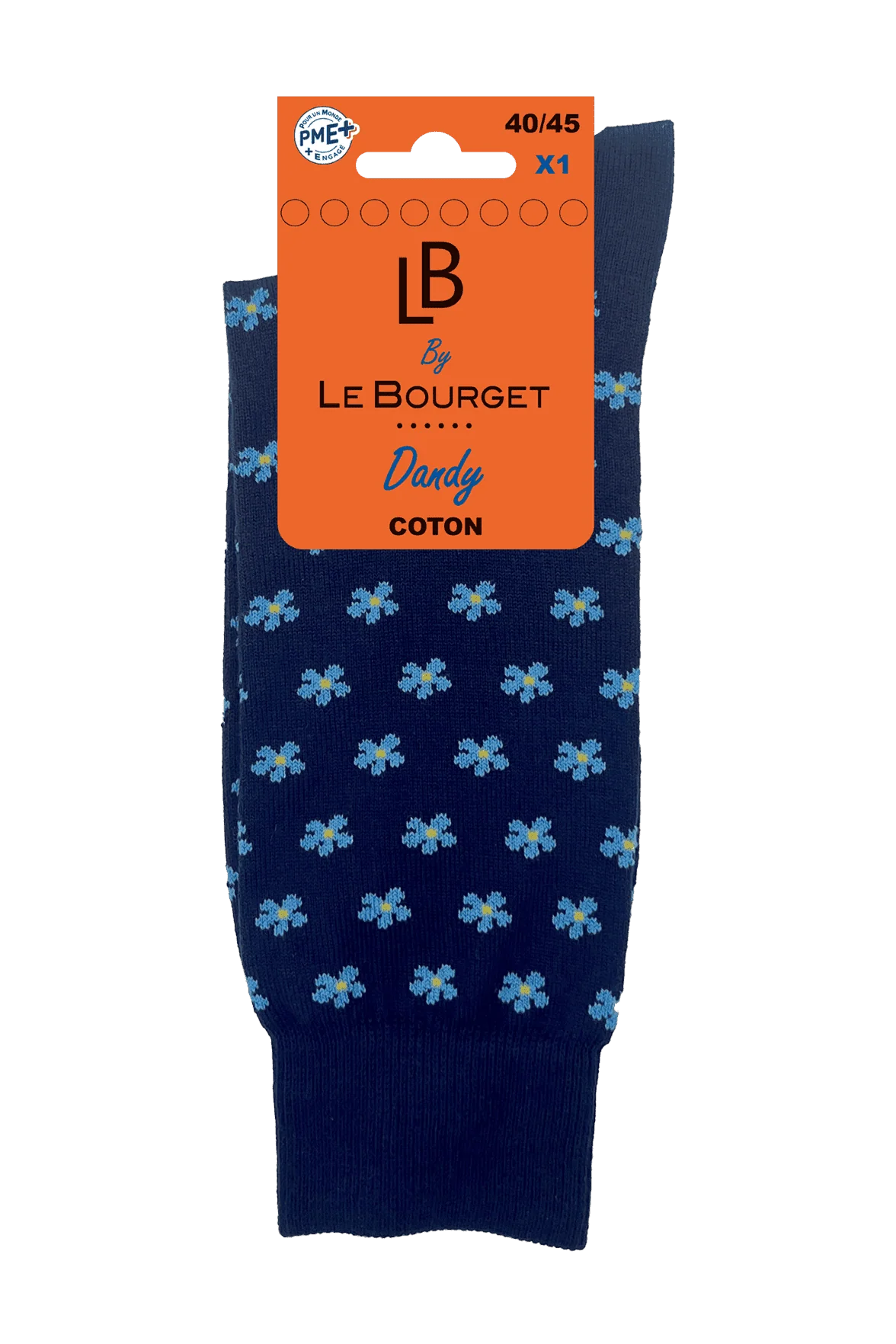 Chaussettes Fantaisies Homme Mélange Fleuri - Bleu