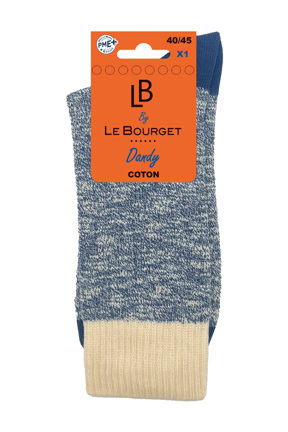 Chaussettes Fantaisies Homme Esprit Chiné - Bleu Chiné