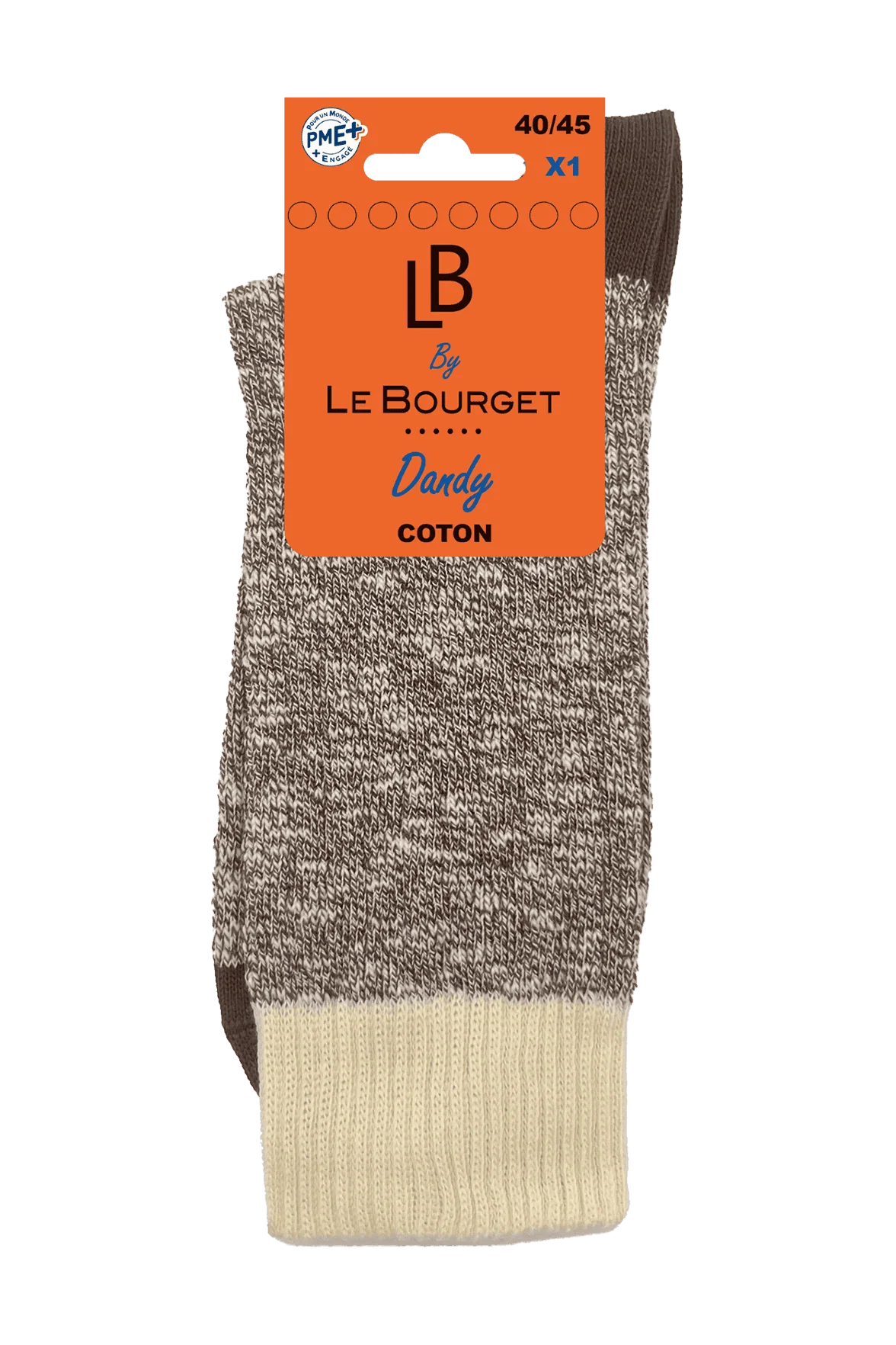 Chaussettes Fantaisies Homme Esprit Chiné - Marron Chiné