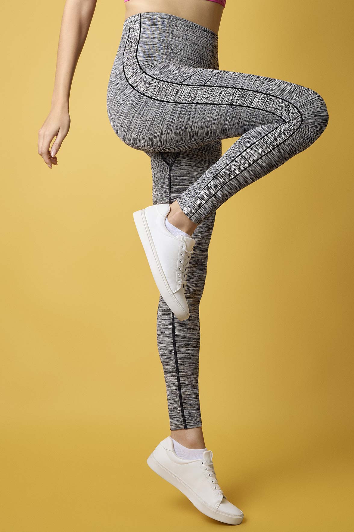 Leggings Taille Haute Sport - Gris - Image 4