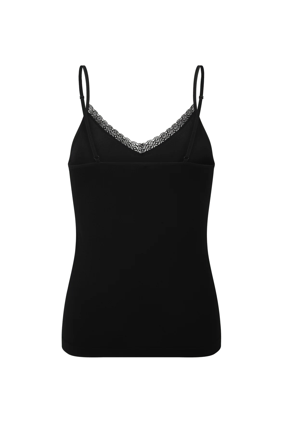 Caraco Bretelles Fines Encolure Dentelle Les Thermiques - Noir - Image 3
