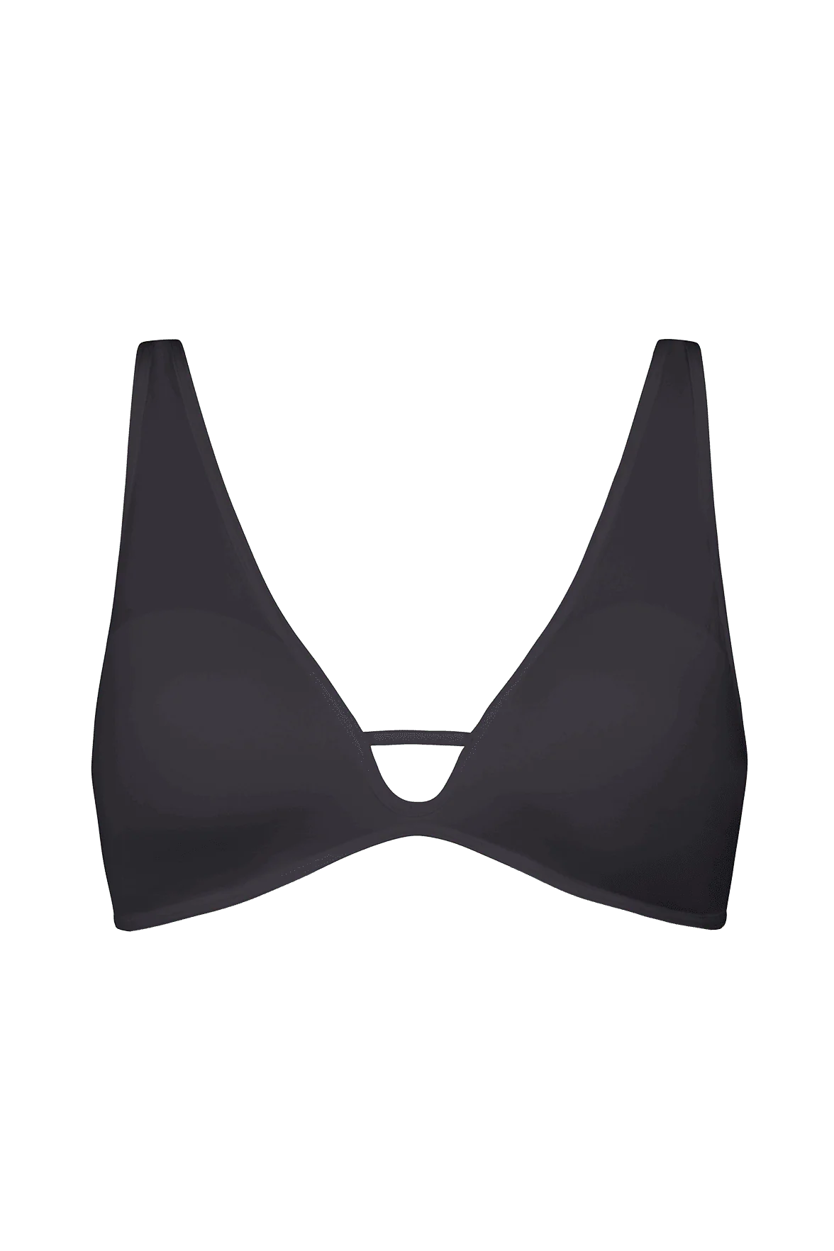 Brassière Bretelles Fines avec Agrafes au Dos et Coques fines intégrées - Noir - Image 3