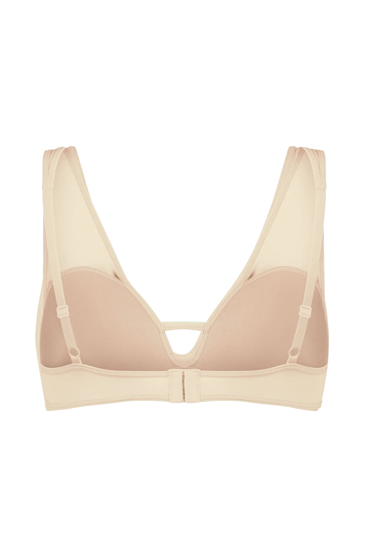 Brassière Bretelles Fines avec Agrafes au Dos et Coques fines intégrées - Peau - Image 3