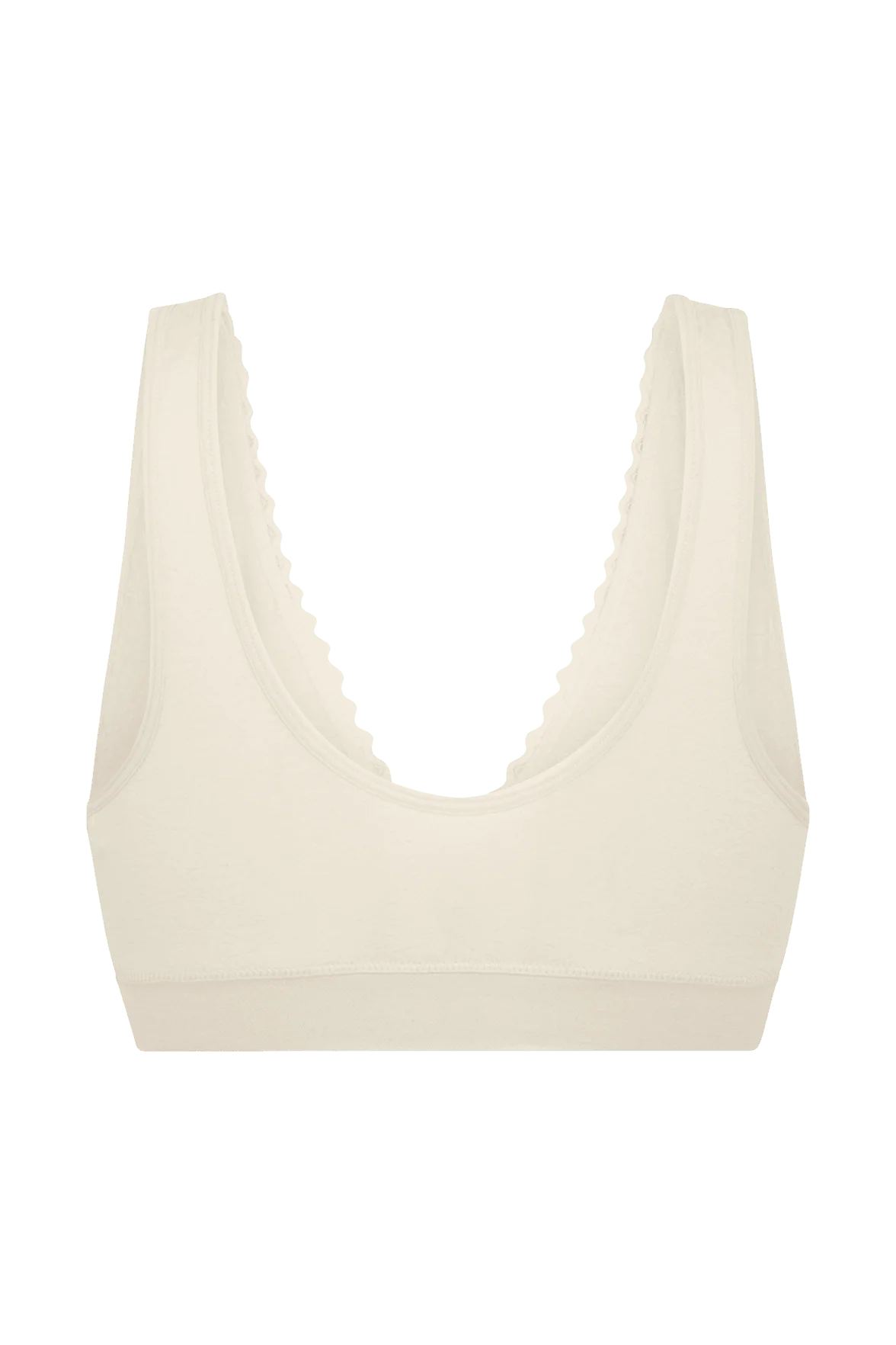 Brassière Bretelles Larges Lingerie Dentelle - Blanc Nacré - Image 3