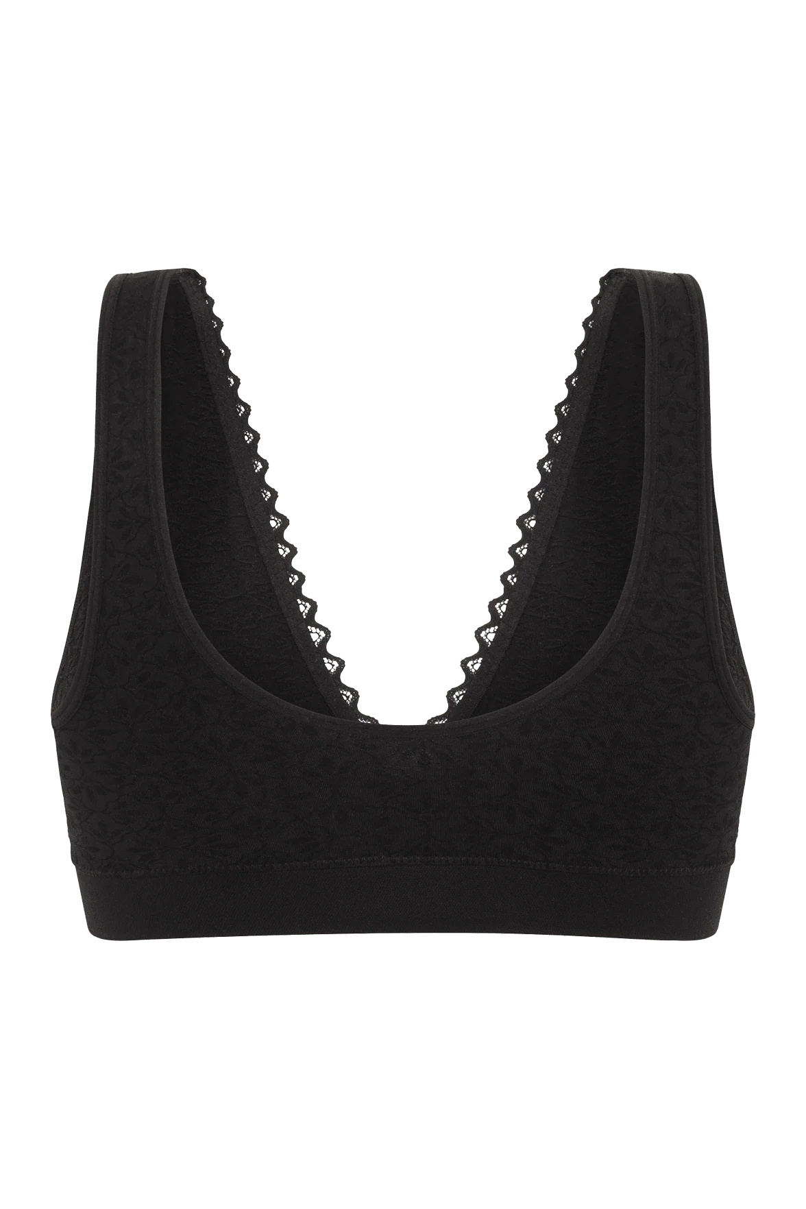 Brassière Bretelles Larges Lingerie Dentelle - Noir - Image 3