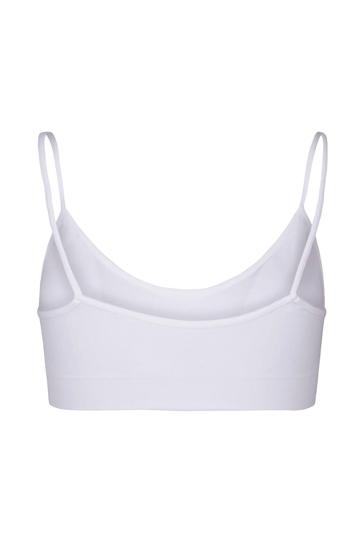 Brassière Bretelles Fines avec Coques Souples Amovibles - Blanc - Image 3