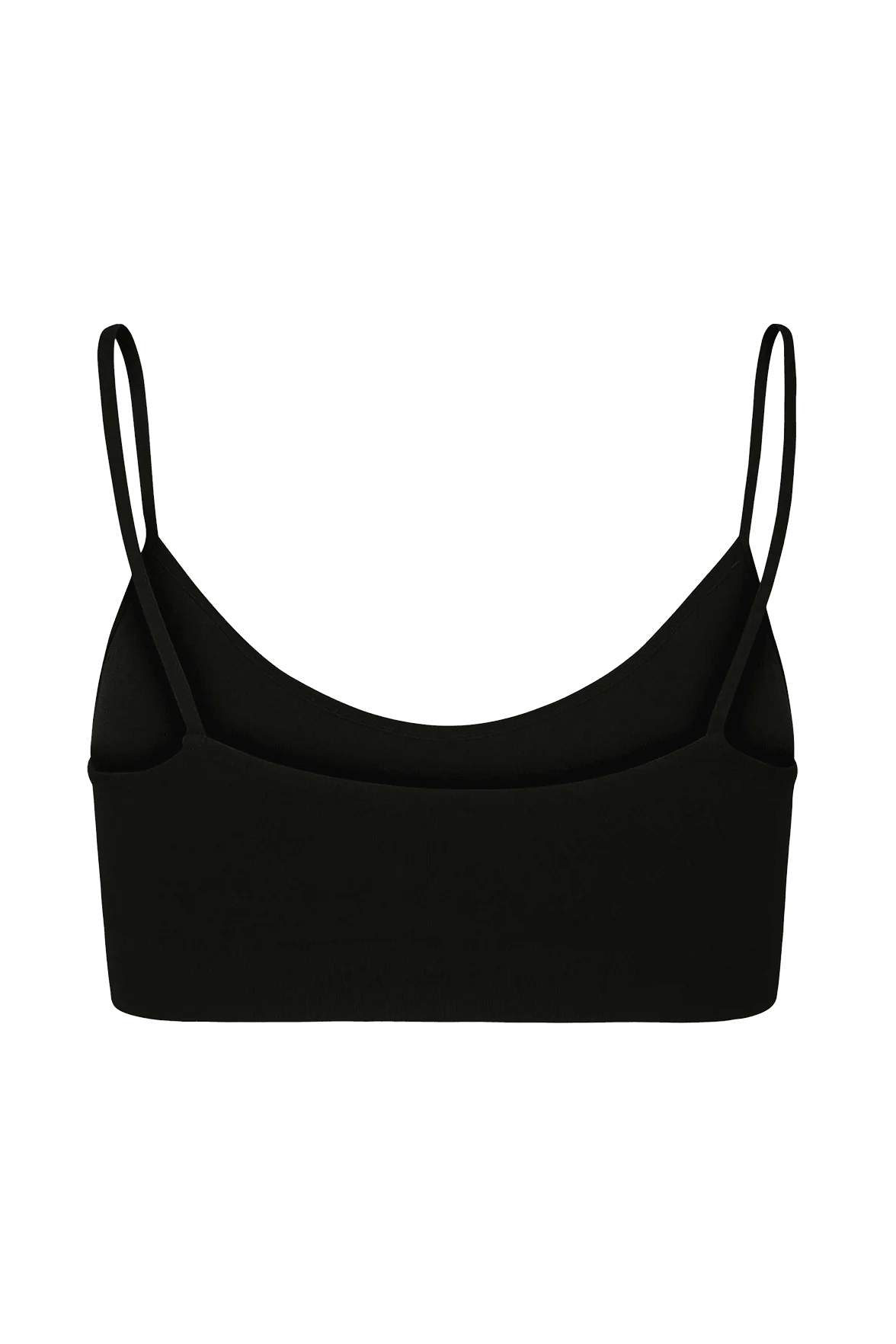 Brassière Bretelles Fines avec Coques Souples Amovibles - Noir - Image 3